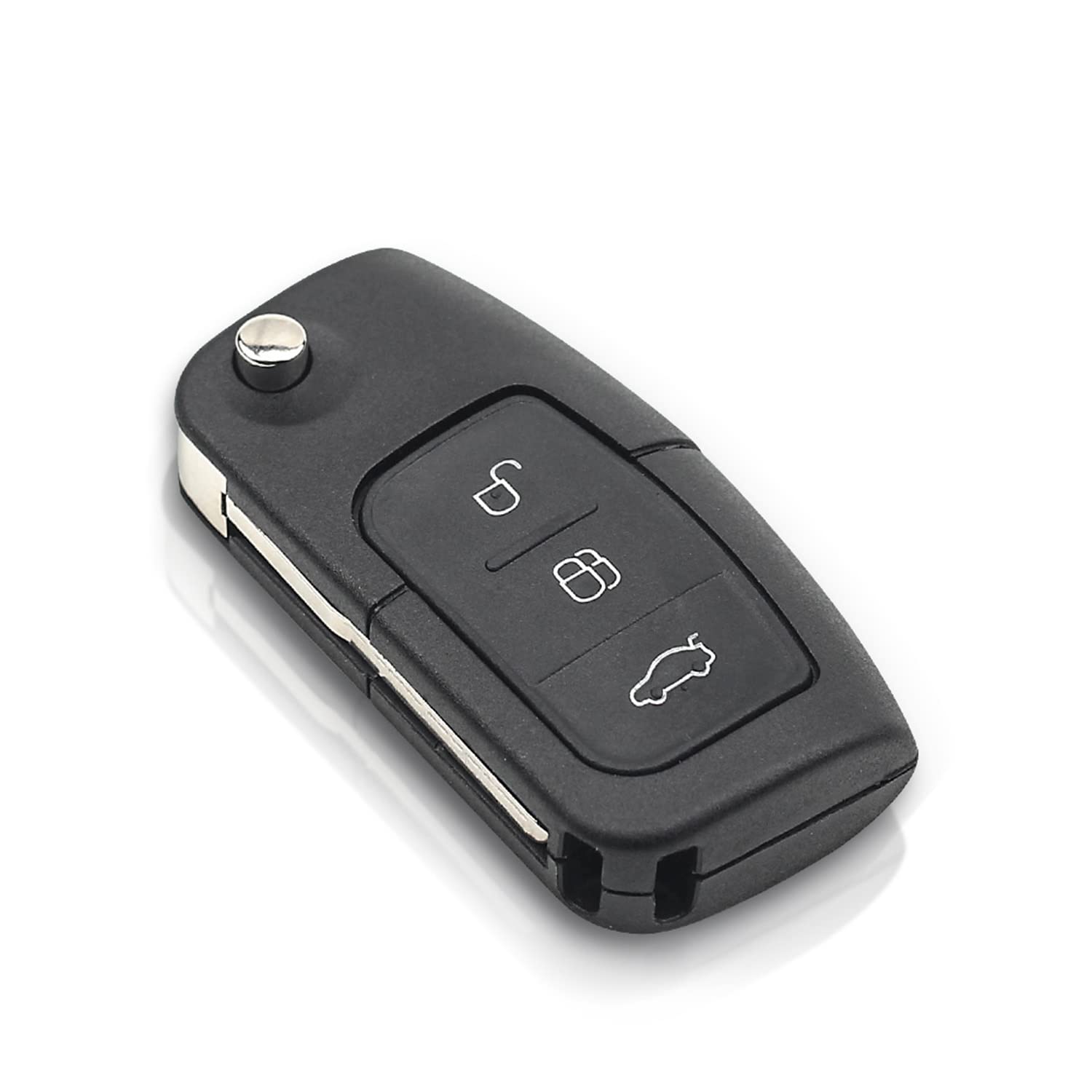 HooRLZ Key Fob Replacement Compatible with Ford Focus Fiesta MK7 C-Max S-Max Kuga KA Mondeo MK4 Galaxy Connect Ecosport, Remote Car Key Cover Case, Ford Fiesta Key Case, Ford Focus Key Fob