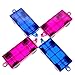 Magnetic Building Tiles 4 Piece Cars Set, Kids Magnet Toys Magnetic Blocks Wheel Bases for Kids Children
