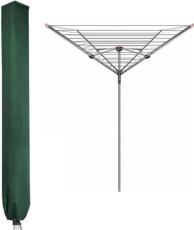 PATIO PLUS Large Rotary Washing Line Cover 16x16x180cm Green 600D PVC