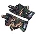 Sougayilang 3 Low-cut Fingers Skidproof Fishing Gloves Anti Slip Fishing Rod Tackle Gloves Outdoor Sports (Camouflage)