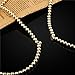 Ranipobo Luxury Bling Diamond Pearl Necklace Chain Earphone Stereo Earphone With Mic For Smart Phone/iphone 3.5mm Plug (Gold)