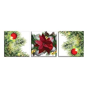 3 Piece Canvas Wall Art Christmas Canvas Prints Home Artwork Decoration for Living Room,Bedroom - 12"x12"x3 Panels