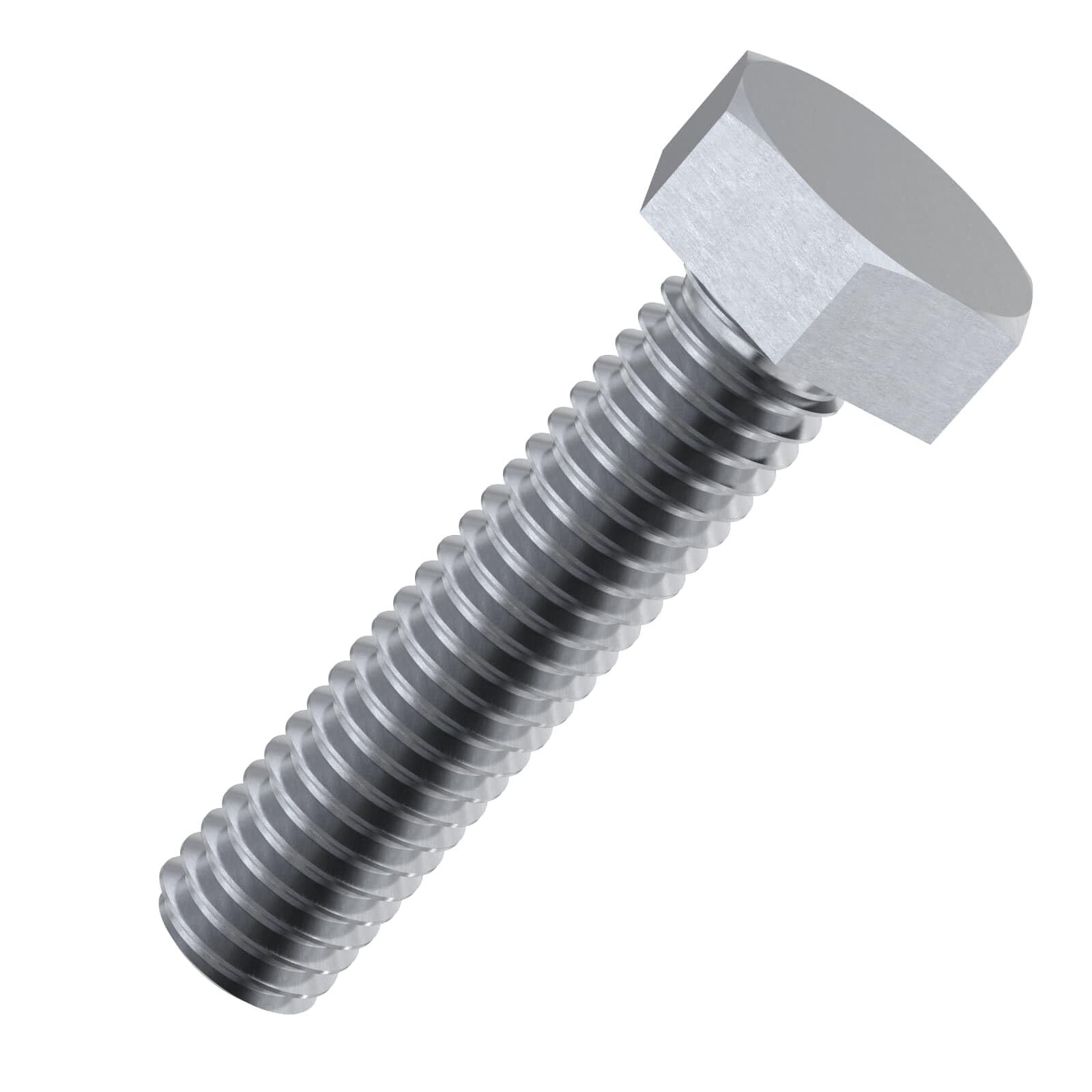 Accu - M8 x 50mm Full Thread Hexagon Bolts (DIN 933) - Marine Stainless Steel (A4) (Pack of 6)