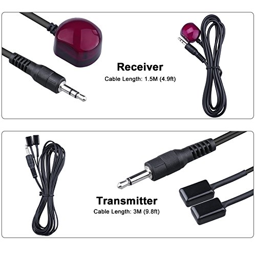 IR Repeater, Tendak IR Remote Control Extender Emitter Kit for Cable Box, Home Theater, Xbox One, Roku, Nvidia Shield and All IR Controlled AV Devices (6 Input 3 Output) - Thumbnail 3