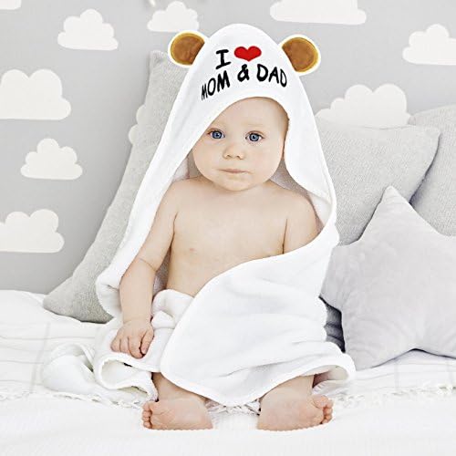 Extra Soft Baby Hooded Towel For Kids with Bear Ears | Hypoallergenic and Organic Bamboo Towels | Keeps Baby Dry and Warm | Baby Bathrobe | Perfect Christmas Shower Gift for Toddler Boys Girls Newborn