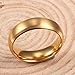 MEALGUET Stainless Steel Unisex 6MM Brushed Plain Simple Stainless Steel Wedding Ring Band for Men&Women, Blue/Black/Gold Plated