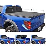 Tyger Auto TG-BC3C1001 Tri-Fold Pickup Tonneau Cover (Fits 04-12 Chevy/GMC Colorado/Canyon Crew Cab; 06-08 Isuzu I350, 5 feet (60 inch))