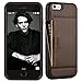 ZVE Case for Apple iPhone 6s and iPhone 6, 4.7 inch, Slim Leather Wallet Case with Credit Card Holder Slot Pocket Protective Case Cover for Apple iPhone 6 / 6s - Dark Brown