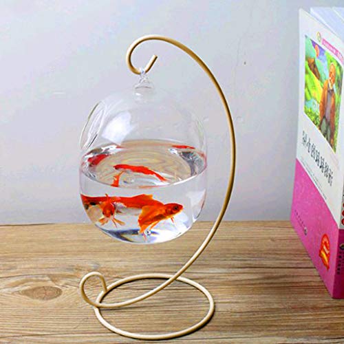 MOCOUM 10 Pack Ornament Display Stand, 9 Inch Tall Iron Glass Ball Ornament Holder Stand for Hanging Plants, Hanging Terrarium Stand for Christmas Wedding Ornament, Home & Office Decor (Yellow) - Thumbnail 2