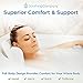 Soothing Company Full Body Bath Pillow, Bathtub Mat, Comfortable Bathtub Back Head Rest Pillow for Relaxation, Spa Cushion for Hot Tub, Quick Drying, Machine Wash, Fits Most Tubs, 50 Inches Long