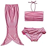 iiniim Kids Girls Bathing Suit 3Pcs Mermaid Tail Swimsuit Bikini Swimwear