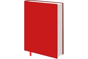 KICNIC Red Fabric Book Cover for Hardcover, 1 Pack, 6x9 Inch, Up to 8.5”x9.5”, Adjustable School Book Sleeve Protector for Teens, Stretchable Decorative Cloth Book Sox for Book Lovers