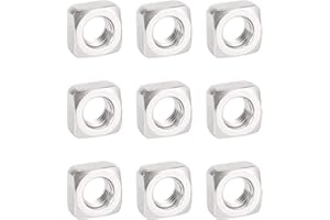 M8-1.25 Square Nuts - IMScrews 304 Stainless Steel Square Nuts - Durable Fasteners for Home Repairs and Professional Engineering Pack of 50