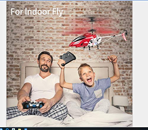 Ancesfun Mini RC Helicopter, Remote Control Helicopter with Gyro and LED Lights for Kids and Adults, 3.5 Channel, Cool Helicopter Toy Indoor & Outdoor for Plane Fans, Red - Thumbnail 5