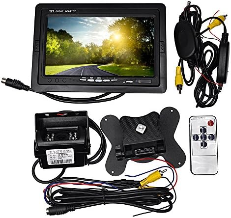 7INS Truck Car backup Camera Vehicle Mount W/Weatherproof Dash Cam, Cam Recorder for Car, 120 Degree Adjustable Angle, Night Vision Cams, Color Video Security System for Truck, Vans, Cars
