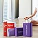 Sturdy and Dense Foam Yoga Block (set of 2) - Purple Color, Slip Resistant, 3 x 6 x 9 Inch - by Utopia Home