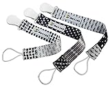 Ike & Leo Pacifier Clips, Super Cute Holder Designed for Boys - 3 Pack Best for Soothie Pacifiers, Teething Rings, Teether Toys, Baby Shower Gift ...