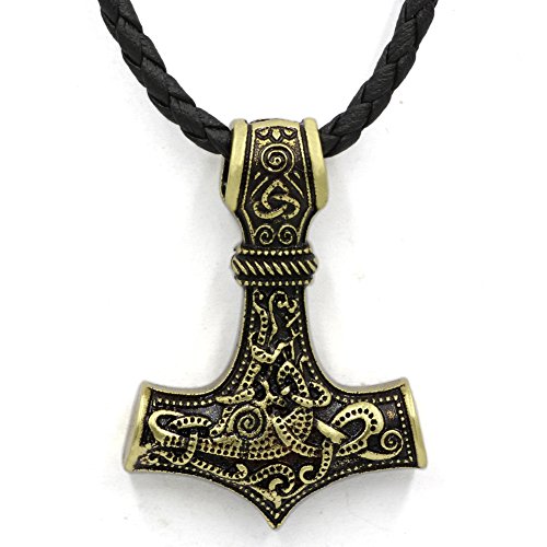 TTKP Men Viking Norse Thor'S Hammer Mjolnir Pendant Necklace Jewelry Scandinavian