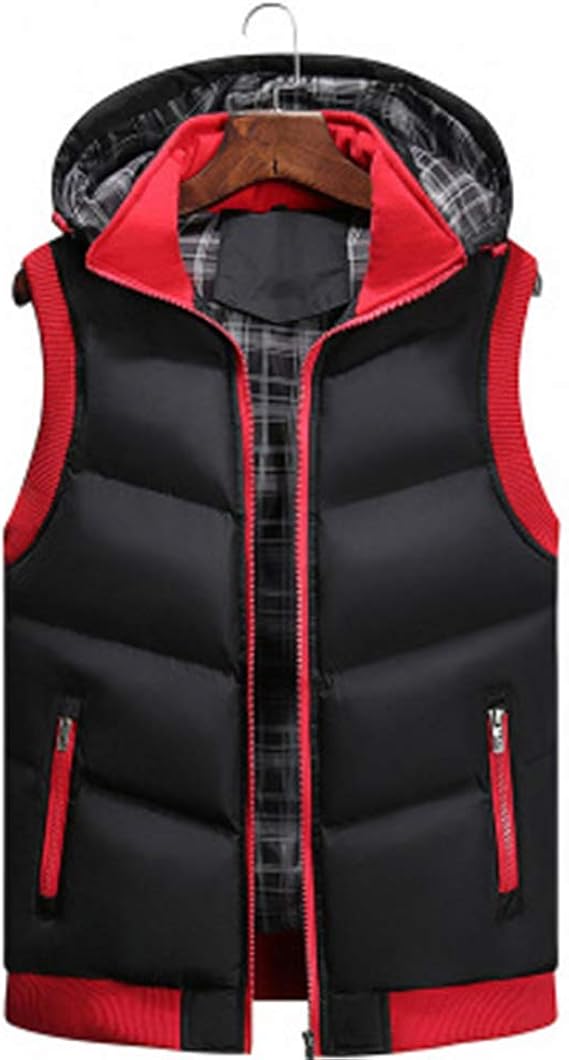 Mens Winter Gilet with Multi Pockets Warmer LightWeight Hooded Down