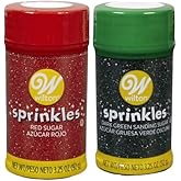 Wilton Holiday Dark Green and Red Sanding Sugar