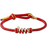 Eymi 14K Gold Plated 925 Sterling Silver Snake Bracelet for Women Zodiac Lucky Snake Handmade Red String Bracelets New Year Birthday Jewelry Gift