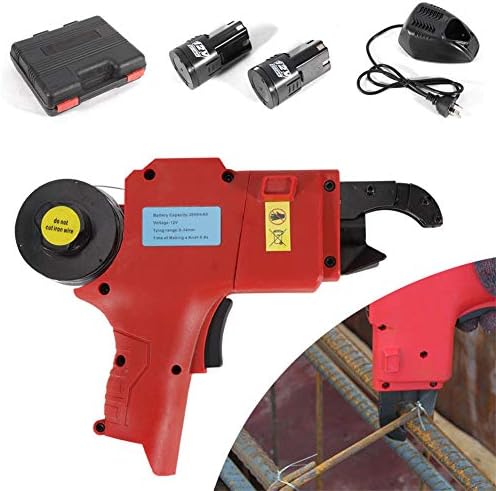YIYIBY Rebar Tier Tying Machine, Automatic Steel Bar Rod Tying Binding Tool Handheld Electric Tying Tools (Tying Range: 8-34mm)