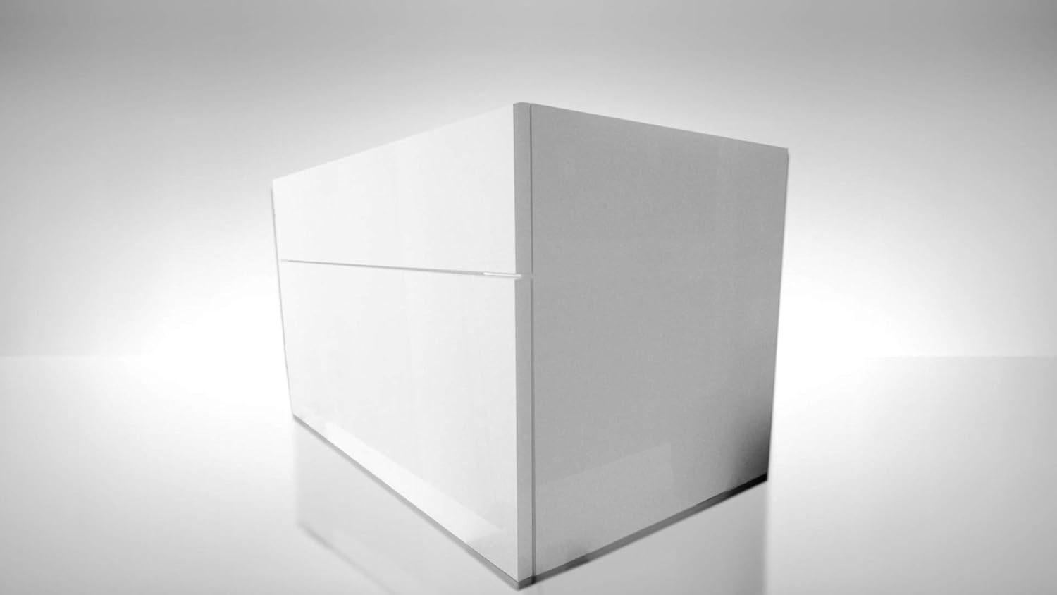 Amazon Com White High Gloss Lacquer Nightstand Kitchen Dining