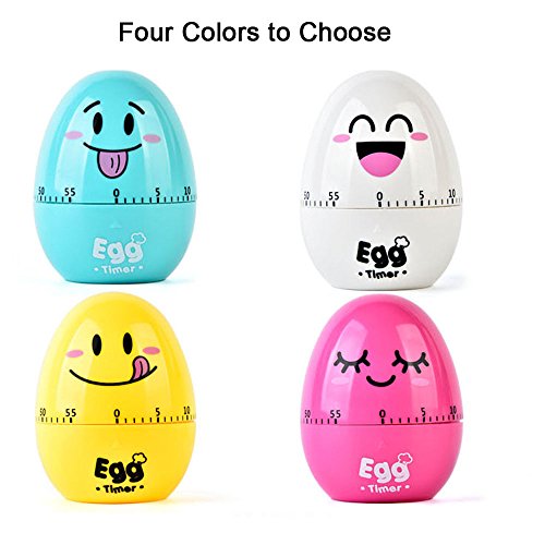 Mechanical Kitchen Timer, 60 Minutes Countdown Egg Timer, Magnetic Loud Alarm Sound Backing Cooking Timer (White) - Thumbnail 6
