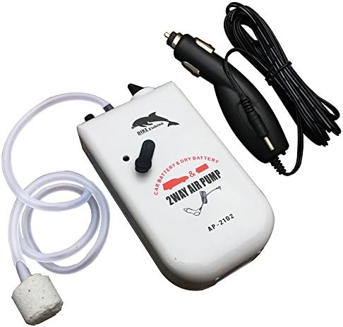 Roomax Bait Pump with Car Battery Charger for 2-25 Gallon Bucket Driving or Sea Throlling Fishing