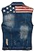 Camo Coll Men's Sleeveless Lapel Denim Vest Jacket