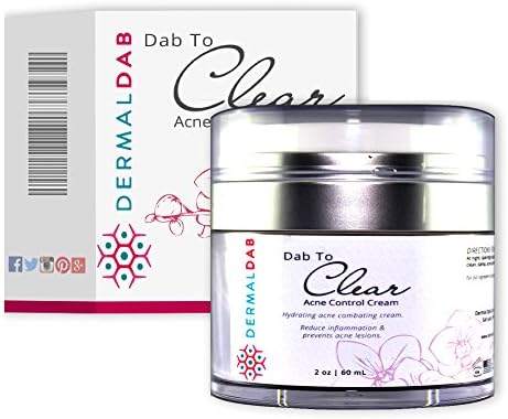 Dab to Clear: Natural Anti-Acne Cream With Botanical Extracts - Sea Kelp, Laminaria Japonica, Willow Bark, Licorice, Wild Yam, Beta Glucan: Reduce Acne And Moisturize Oily and Combination Skin (2oz)