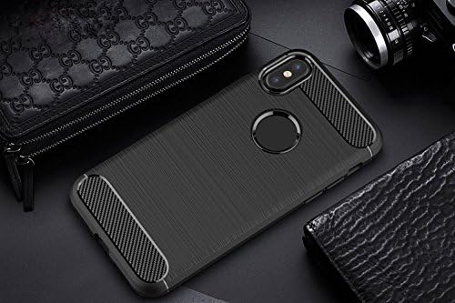CHSUKHO iphone x,Carbon fiber drawing Soft TPU Silicone Gel Skin Case Cover Premium Shock Absorption TPU Bumper Cushion Slim Anti Slip Case Back Protector Cover Shockproof , 1