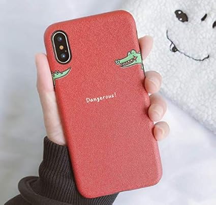 Amazon Up Up 人気 Iphonex ケース Iphonexs 5 8inch 可愛い ワニ 獅子 Dangerous エンボス加工 Tpu保護カバー 面白い キャラクター 擦り傷防止 背面 アイホンケース カップル 恋人 面白い 青 赤 おしゃれ ソフトケース Iphone X Xs 5 8inch Red ケース カバー