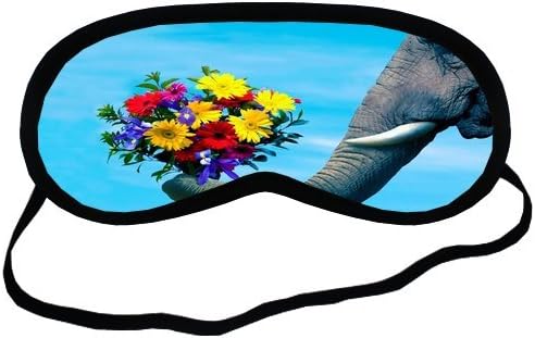 Personalise Custom Elephant And Flower Sleeping Mask Best Comfortable Sleeping Eye Cover Great for Travel Rest And Meditation Shift Work Sleep
