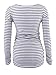 Ecavus Womens Casual Maternity Tops Pregnancy Clothing (M, White Black Stripe)