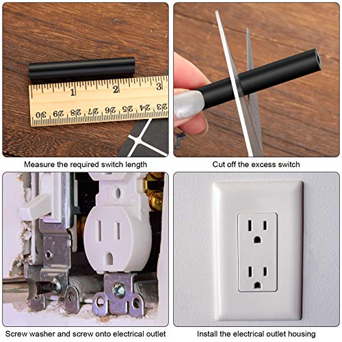 24 Pieces Electrical Backsplash Outlet Extender Kit Include 12 Pieces