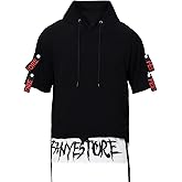 Zifipeoed Men's Techwear Hip Hop T-Shirt Japanese Harajuku Streetwear Fashion Short Sleeve Tees