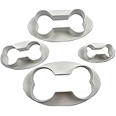 Dog Bone Cookie Cutters 4Pcs/Set, Christmas Gingerbread house Dog Treats Cookie Cutter, Dog Bone Shapes Cutters, Homemade Dog Biscuit Treats