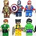 MadeinUSA 10 Mini Super Heroes Avengers Figures | Bonus Draw String Bag Included