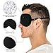 FitsT4 Natural Silk Sleep Mask Blindfold, Silk Eye Pillow with Adjustable Strap Super-Smooth Soft Eye Mask for Woman Man Eyes Sleeping, Travel Nap, Shift Work, Naps, Night Blindfold Blackthumb 2