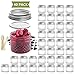 SXUDA Mason Jar BPA-Free 4oz Mini Canning Jars with Regular Lids and Bands Jelly Jars for Jam, Honey, Wedding Favors, Shower Favors, Baby Foods, DIY Magnetic Spice Jars, 40 PACK