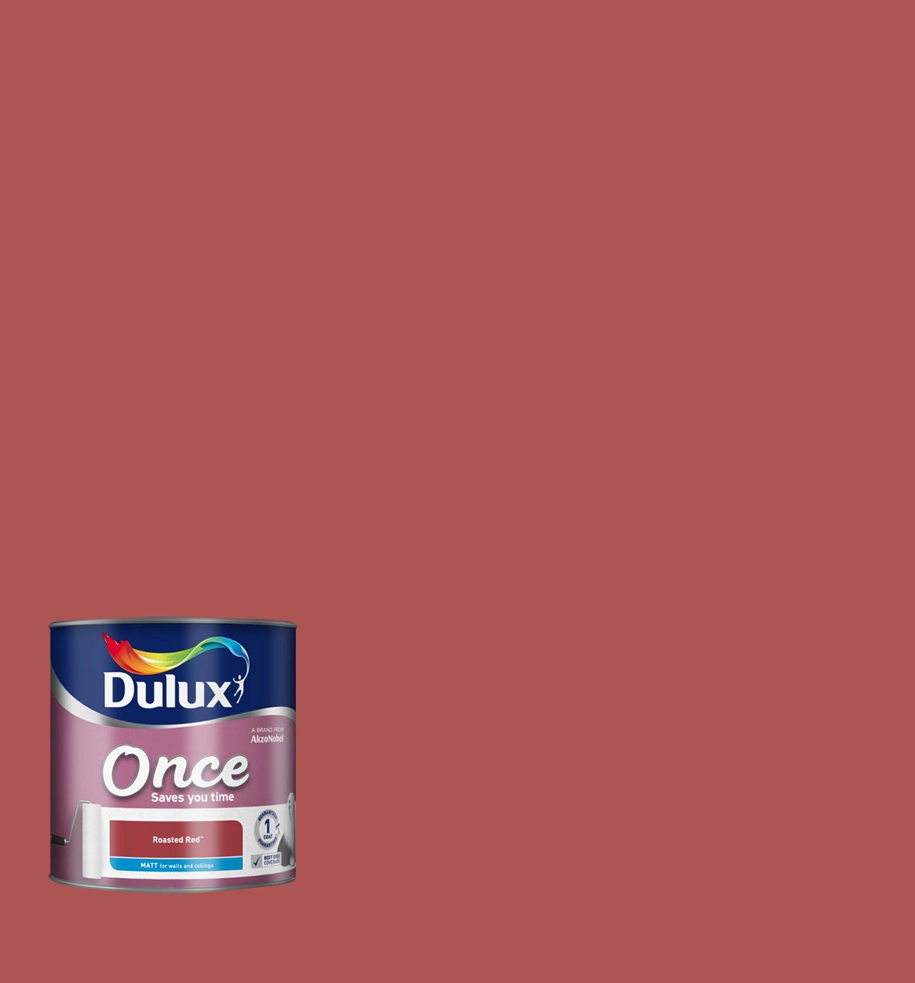 Dulux Once Matt Paint for Walls 2.5 L Roasted Red eBay