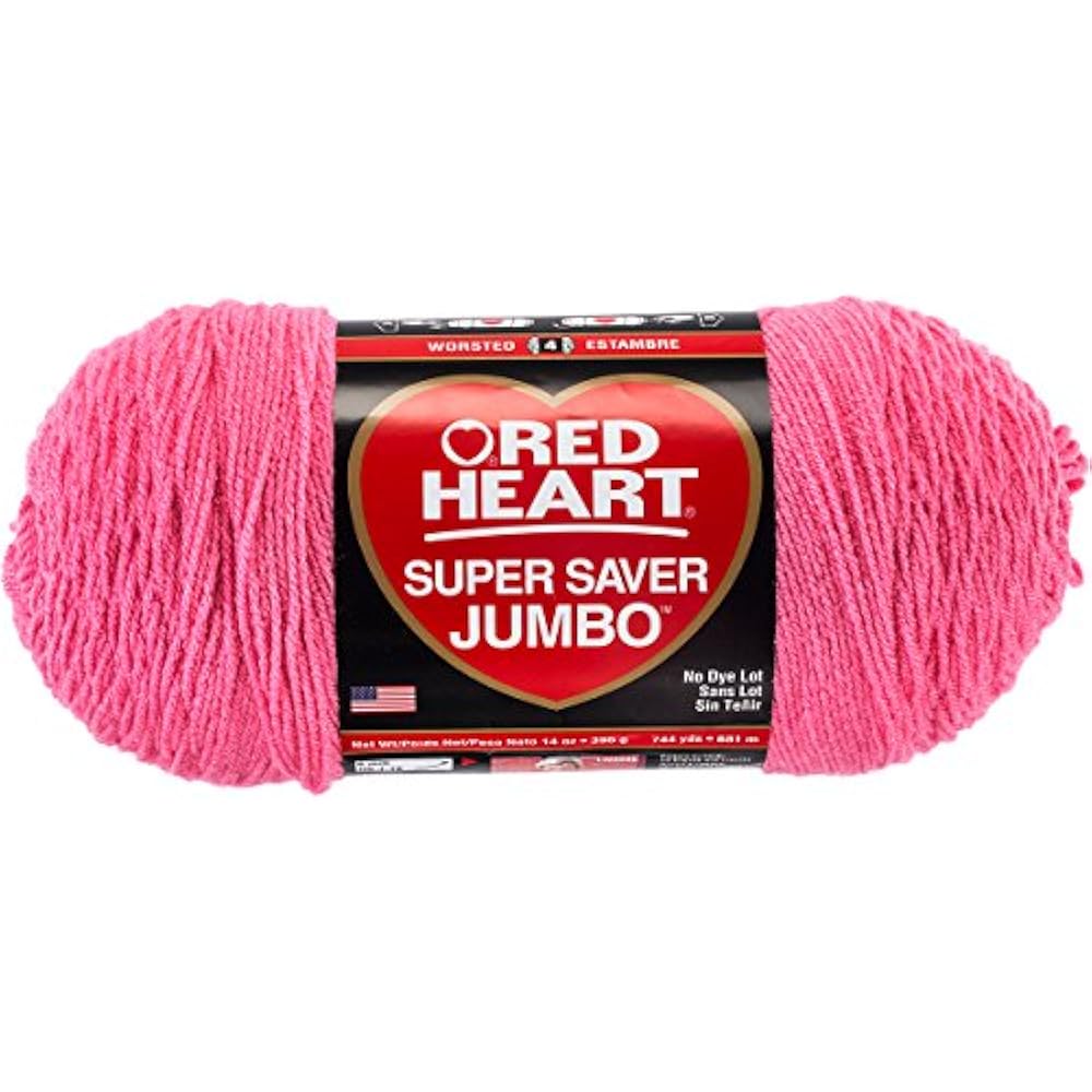 RED HEART 073650016004 Super Saver Jumbo Yarn Perfect Pink 73650016004