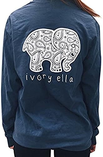 WomenFocus Womens Ivory Ella T Shirt Pullover Sweatshirt