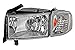 SPPC Crystal Headlights Chrome With Corner For 1994-2001 Dodge Ram 1500 2500 3500 (Pair)