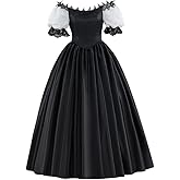 ZODICOS Women's Gothic Victorian Rococo Lace Dress Southern Belle Costume Civil War Colonial Ball Gown Dress