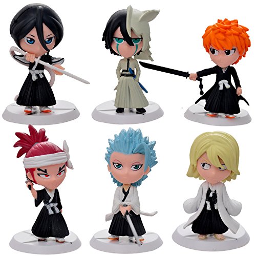 Bleach Ichigo Ulquiorra cifer Renji Gin Action Figures Anime 6pc/set PVC brinquedos Collection Figur