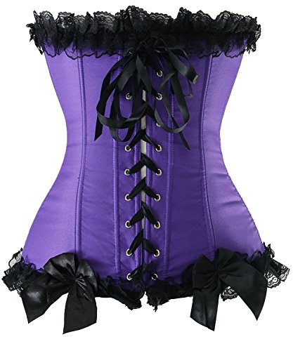 SODAO-Womens-High-grade-Steel-Buckle-Bustiers-Sexy-Lace-Corset