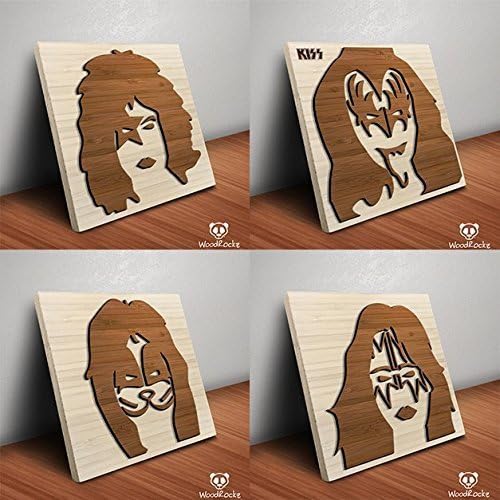 KISS - 4 piece Bamboo Wall Decor