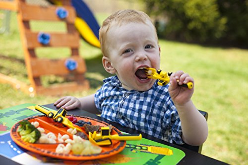 Constructive Eating - Construction Utensil Set with Construction Plate